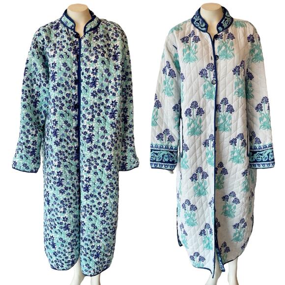 La Cera Reverisble Quilted Coat Floral Size 1X - Picture 1 of 10